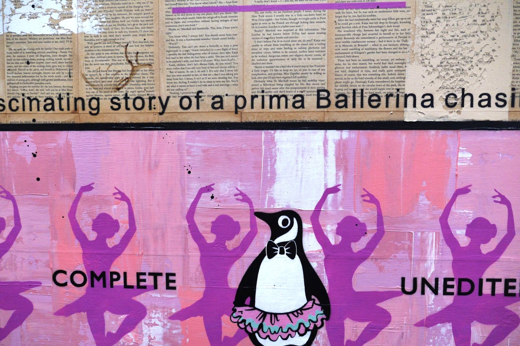 Prima 140cm x 100cm Ballerina Urban Pop Book Club Painting