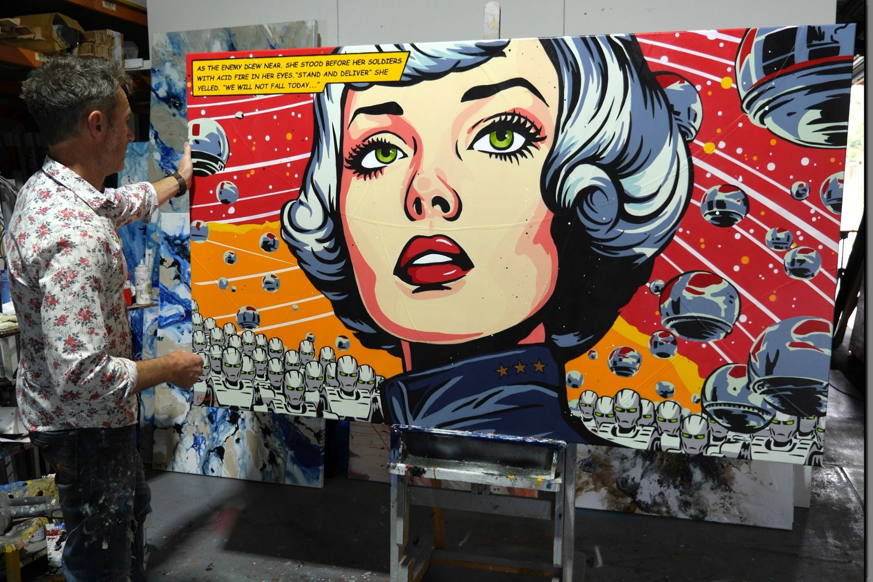 Acid Fire 200cm x 120cm Space Classic Pop Art Painting