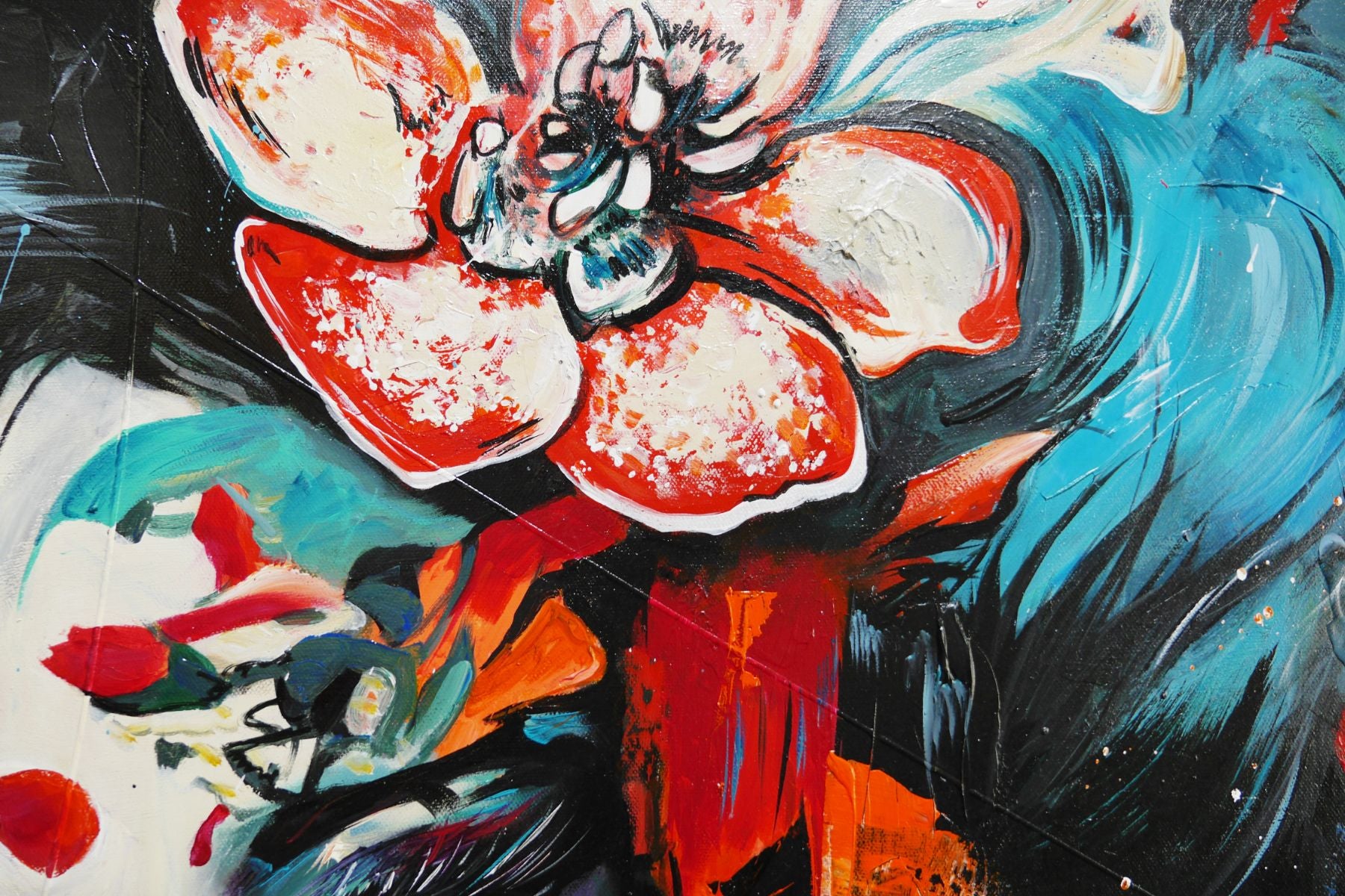 Mahou 120cm x 120cm FRAMED Geisha Abstract Realism Textured Painting