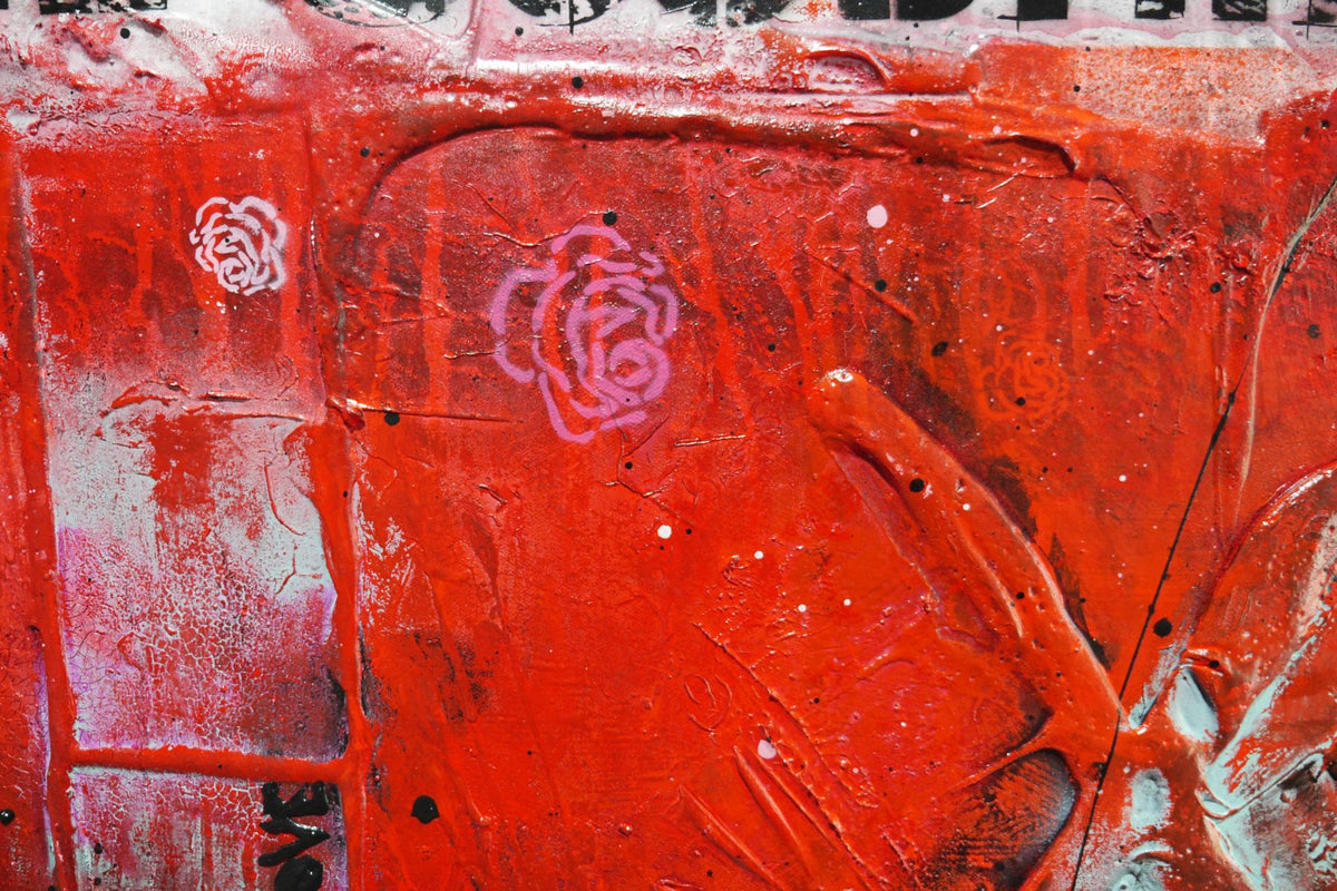 Velvet Kiss 200cm x 80cm Always Kiss Me Goodnight Urban Pop Art Abstract Painting