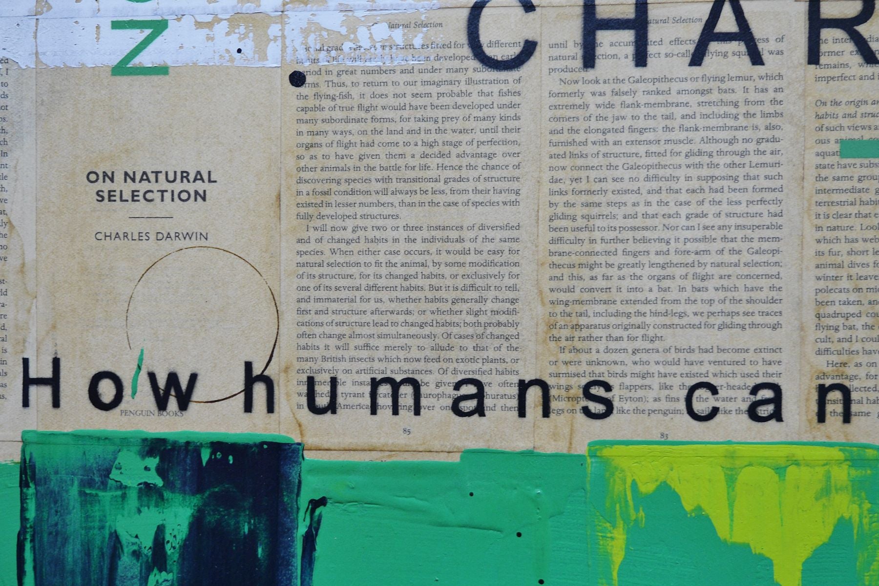 Natural Selection 140cm x 100cm Unfuck The Climate Urban Pop Book Club Painting (SOLD)