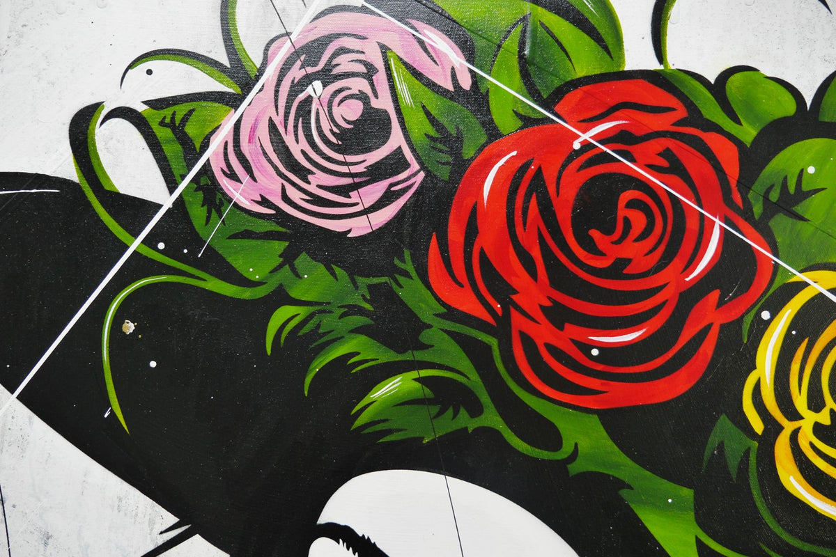 Bellissima 140cm x 100cm Textured Urban Pop Art Painting