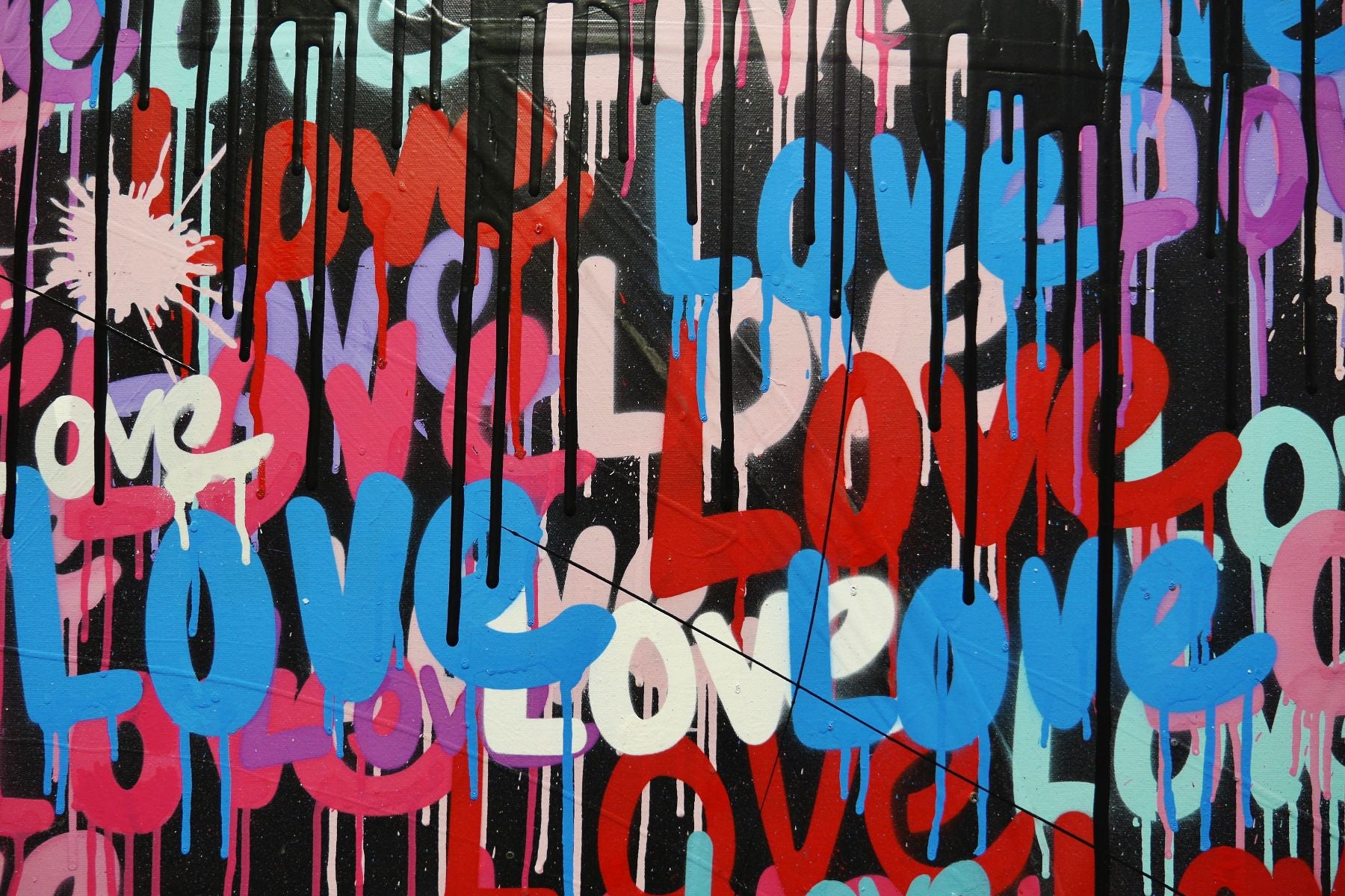 Lovescape 100cm x 120cm Textured Urban Pop Art Painting