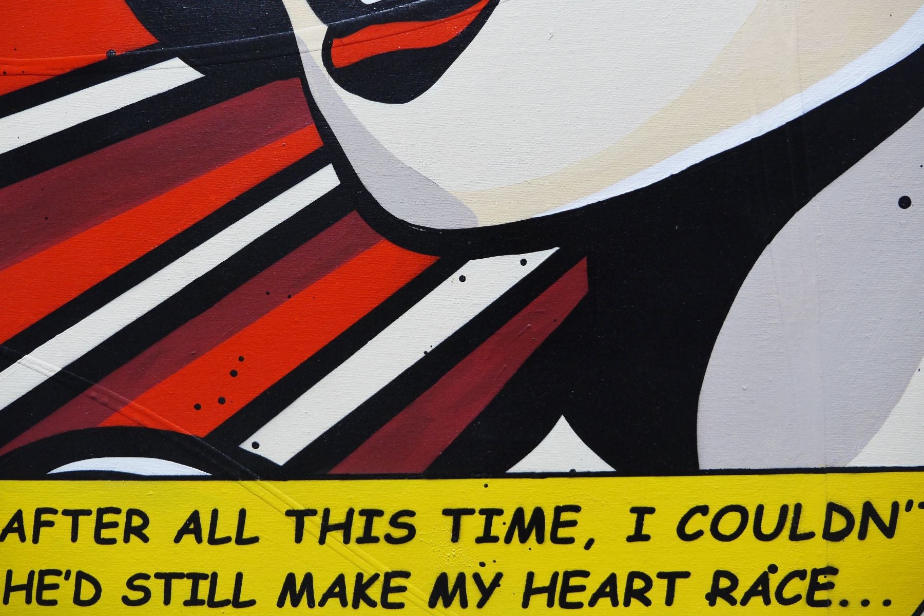 Racing Hearts 100cm x 100cm Classic Pop Art Painting