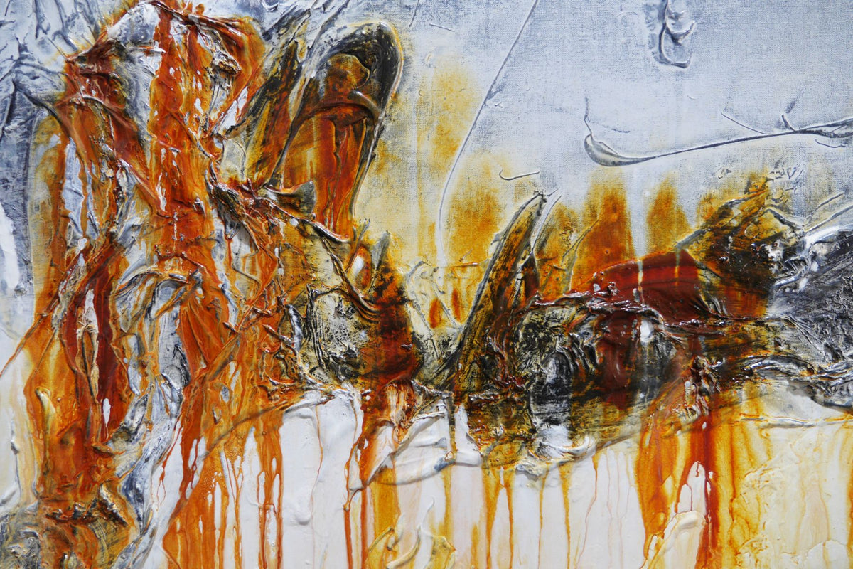Rusted Raw 200cm x 80cm Textured Abstract Painting