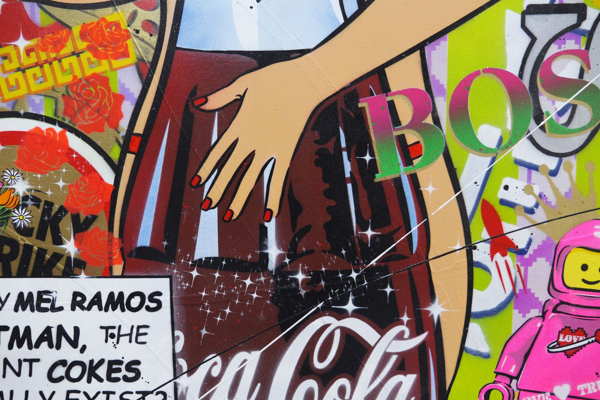 Hypnotic 200cm x 80cm Cocacola Bottle Textured Urban Pop Art Painting