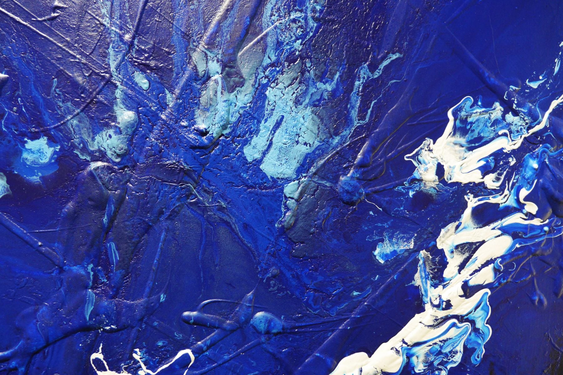 Into The Blue 200cm x 120cm Textured Abstract Painting