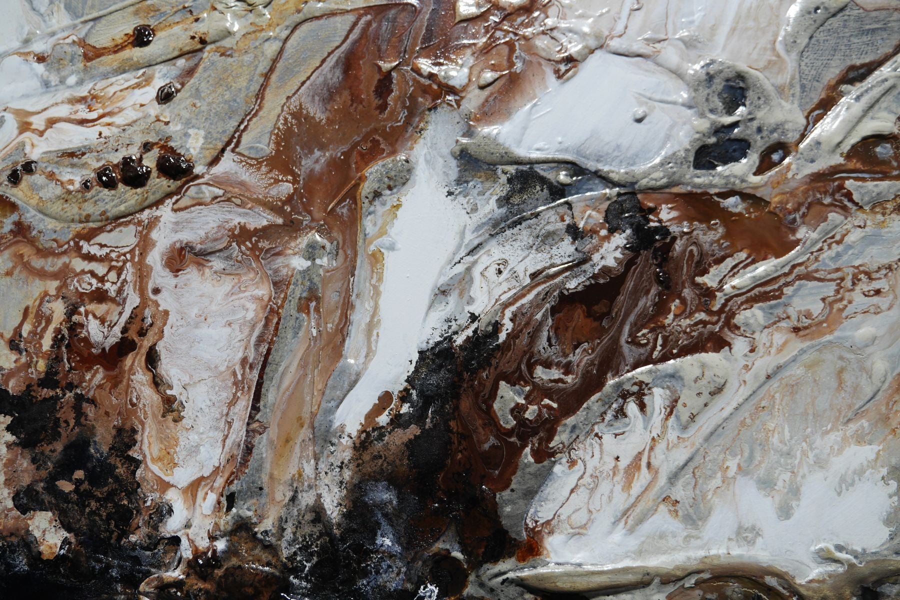 Caramel and Almonds 190cm x 100cm Textured Abstract Painting (SOLD)