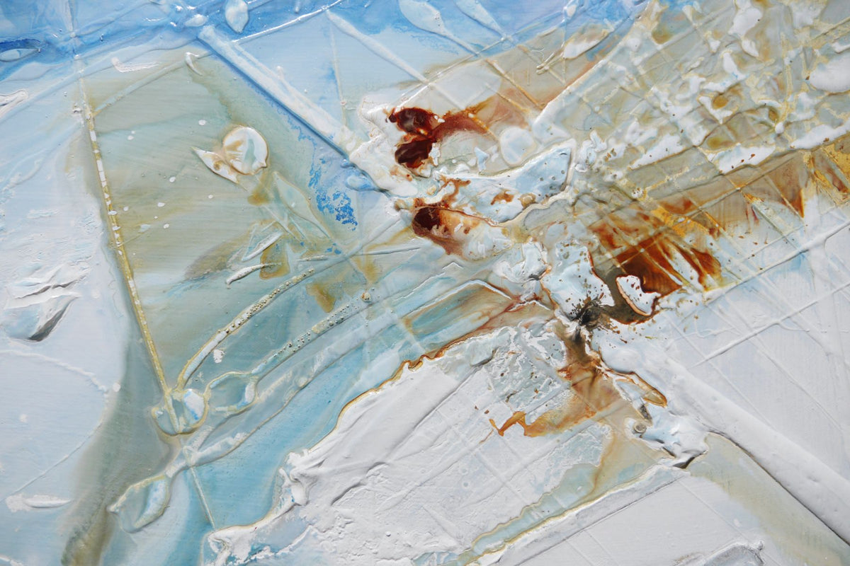 Aquatic Infatuation 160cm x 100cm Blue Textured Abstract Painting