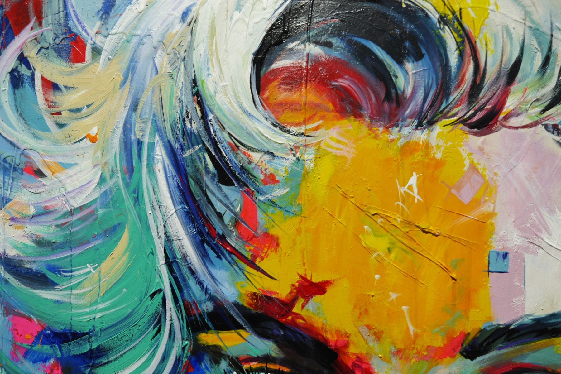 "Her" 120cm x 120cm Abstract Realism Textured Painting FRAME INC (SOLD)