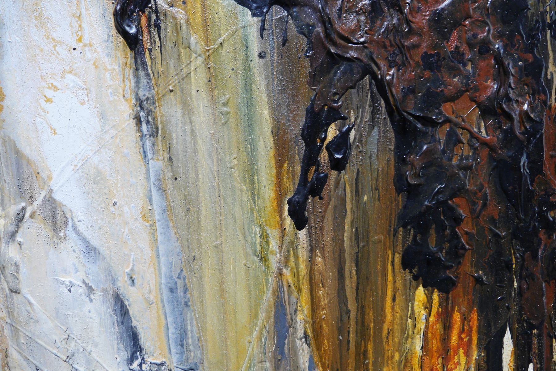 Ghosted Gum 140cm x 180cm Rustic Textured Abstract Painting