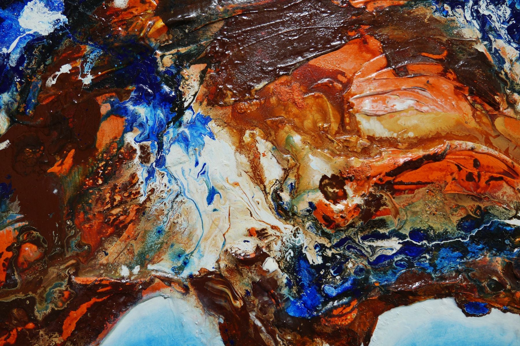 Red Coastline 120cm x 150cm Textured Abstract Painting