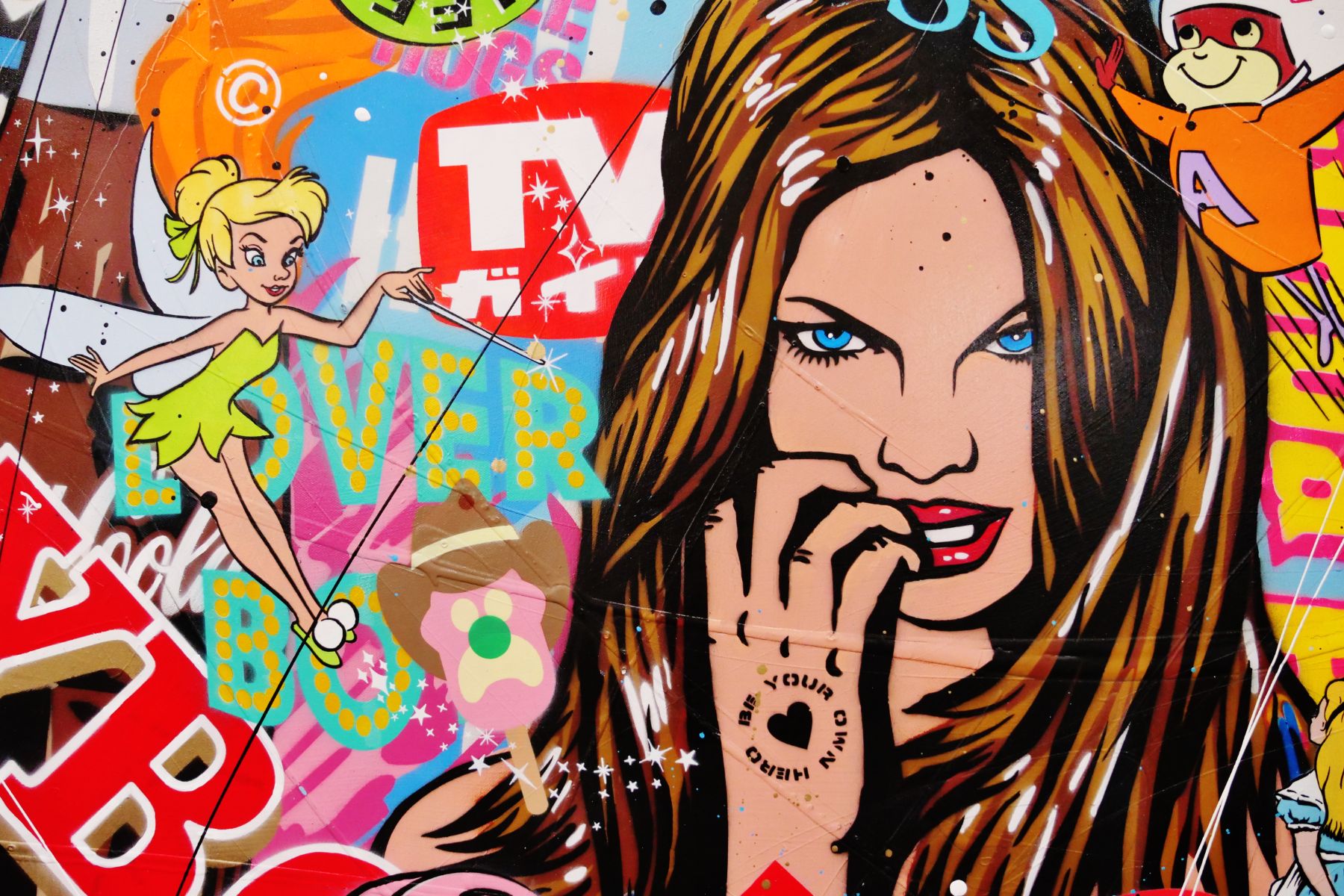Dangerous Liaisons 190cm x 100cm Speed Racer Textured Urban Pop Art Painting (SOLD)