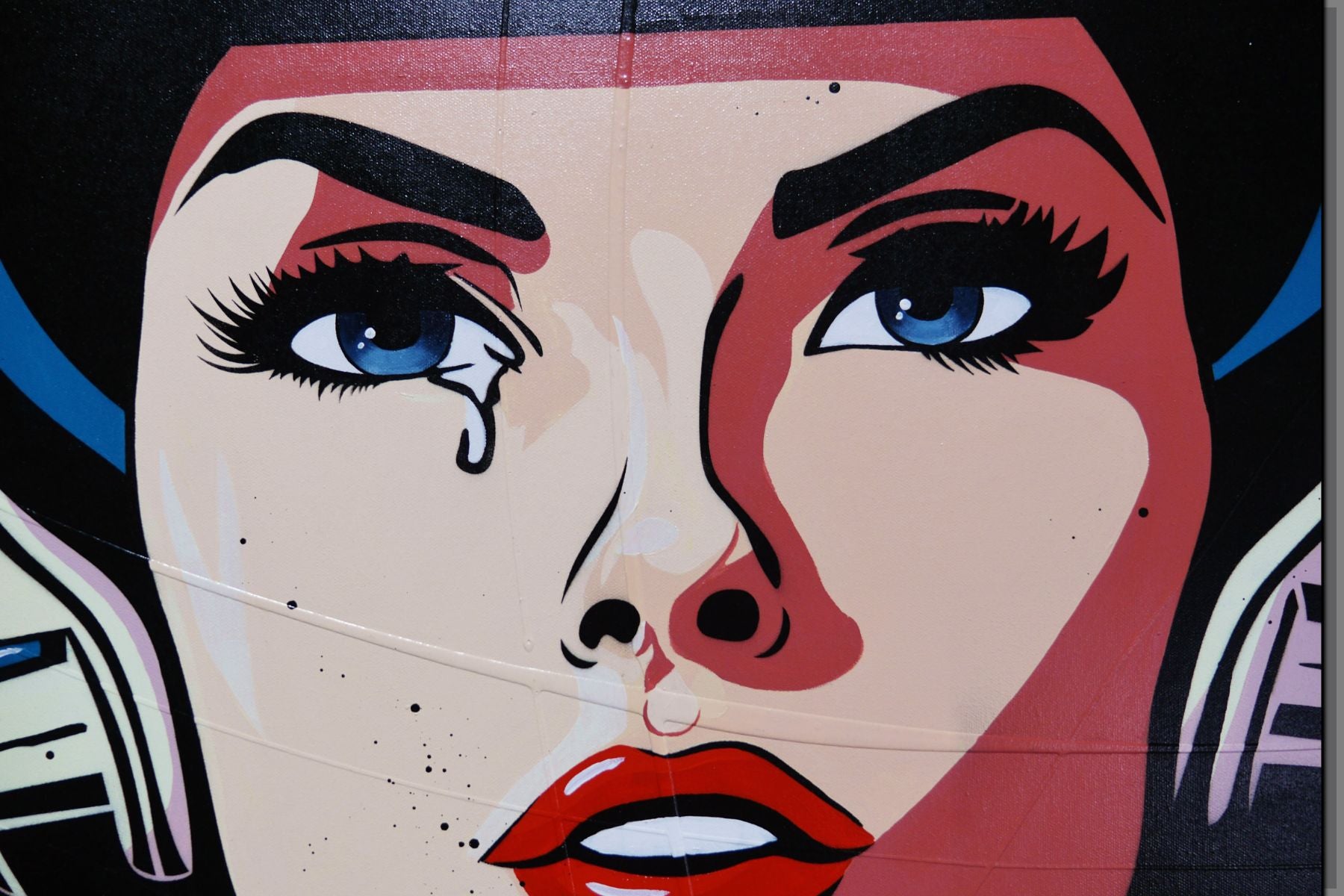 Tear-Streaked 160cm x 100cm Space Classic Pop Art Painting (SOLD)