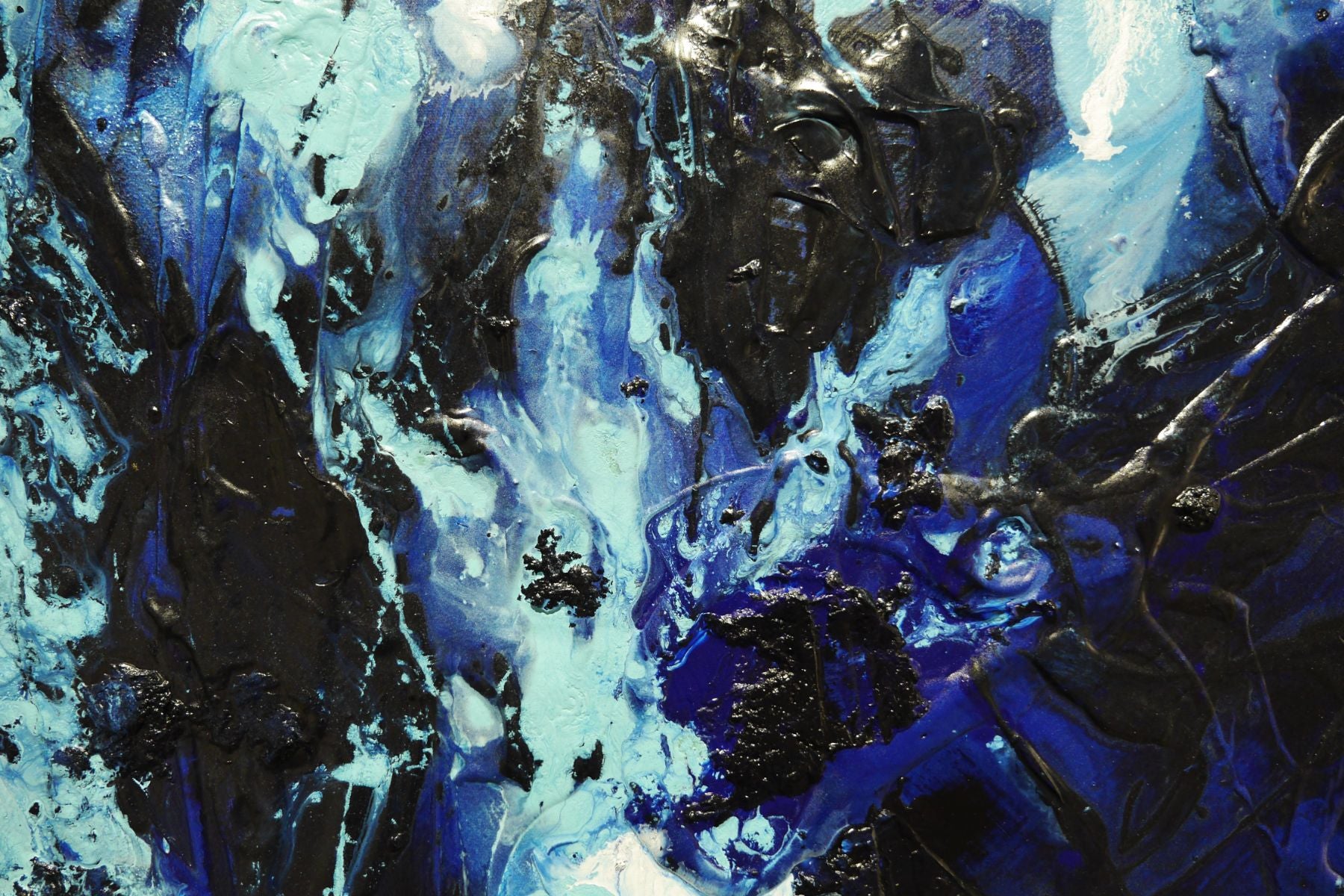 Rejuvenate 140cm x 180cm Blue Textured Abstract Painting