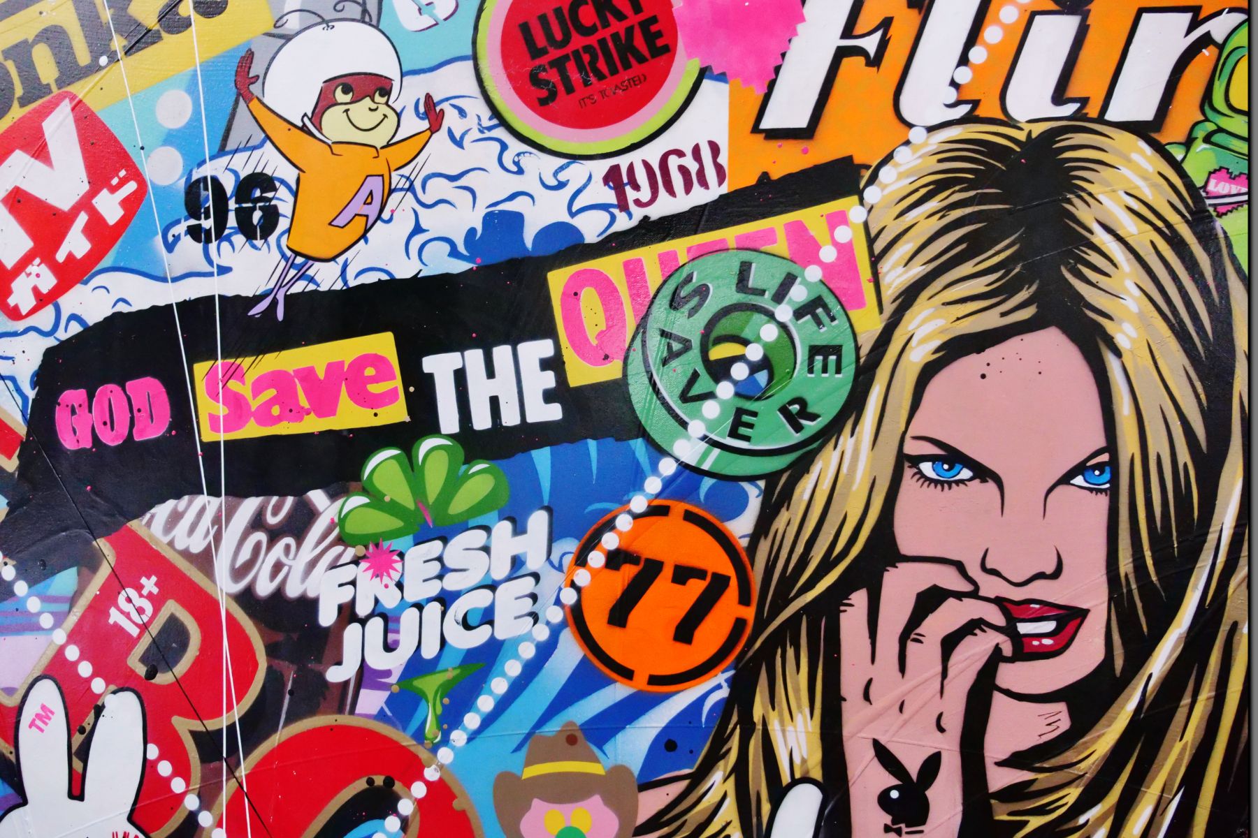 Speeding thru life 240cm x 100cm Speed Racer Textured Urban Pop Art Painting (SOLD)