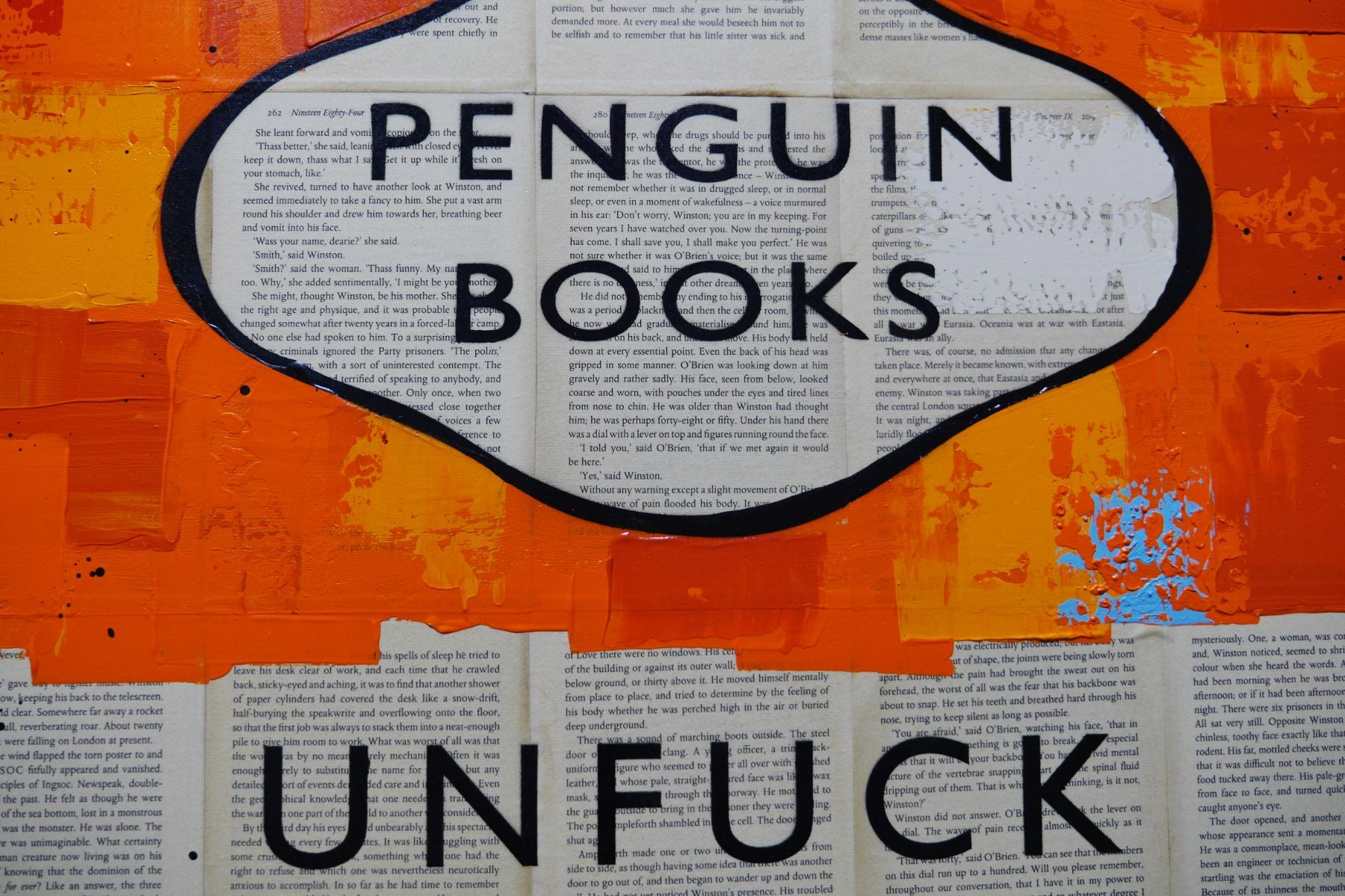 Everything 75cm x 100cm Urban Pop Book Club Painting