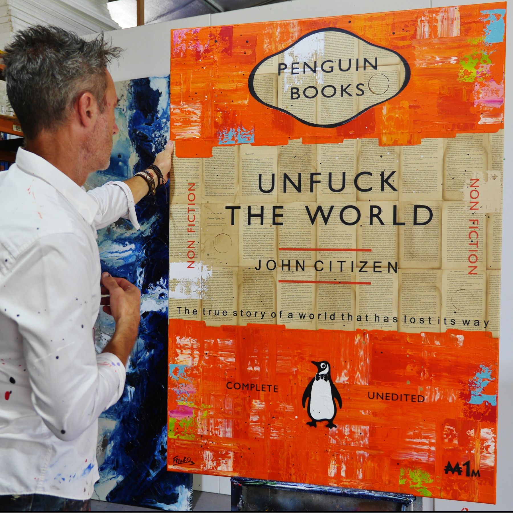 Just Like Before 100cm x 140cm Urban Pop Book Club Painting (SOLD)