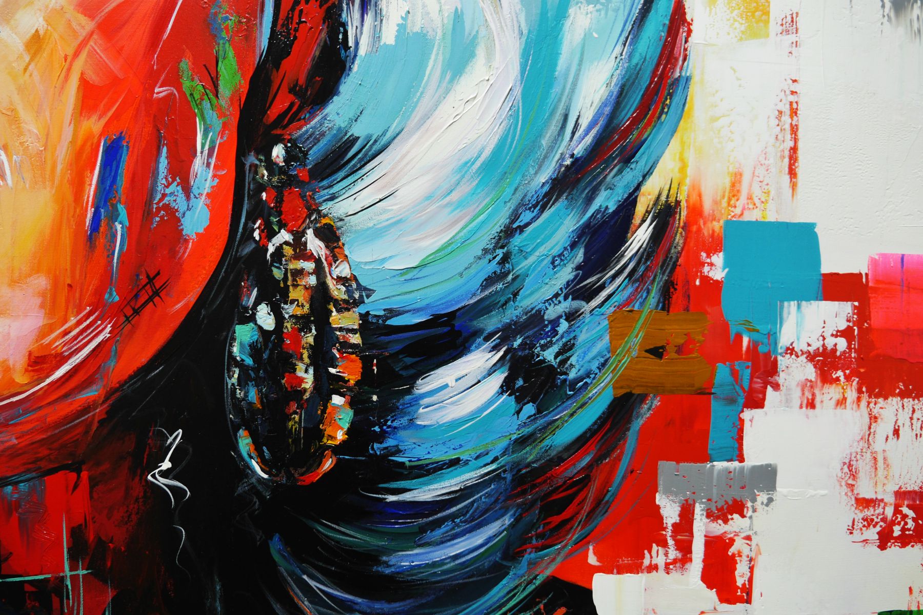 Hot Stuff 270cm x 120cm FRAME INC Textured Abstract Realism Painting