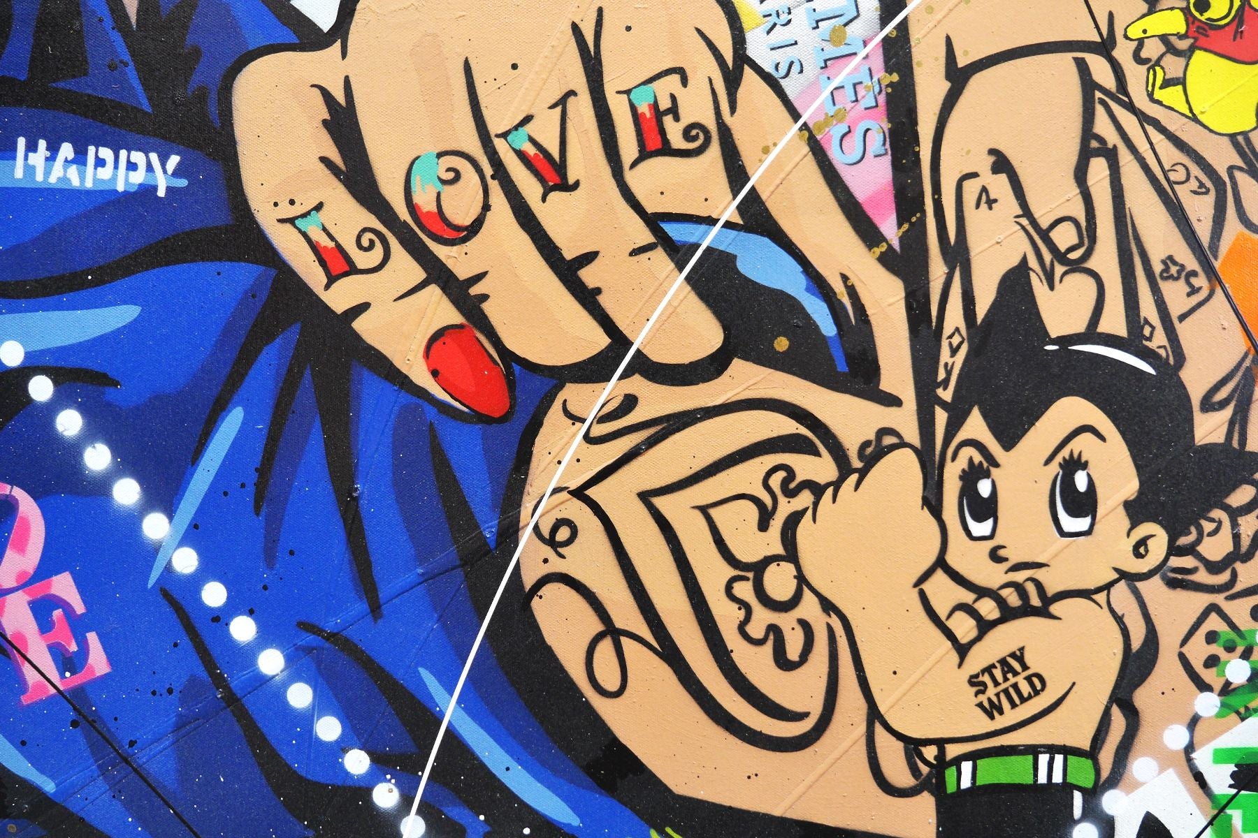Loving Rosie 100cm x 140cm Rosie The Riveter Textured Urban Pop Art Painting