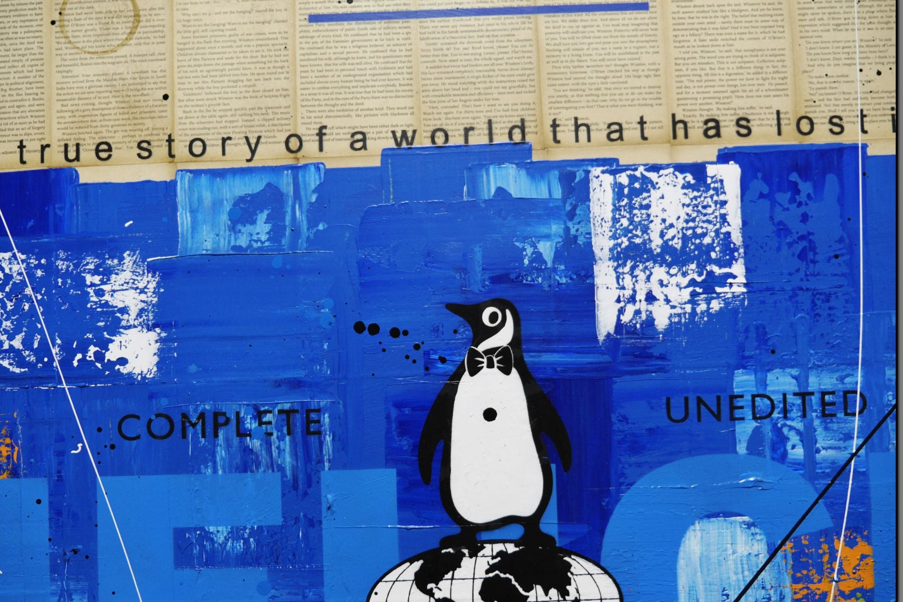 Unf*#k everything ... gently 140cm x 100cm Urban Pop Book Club Painting