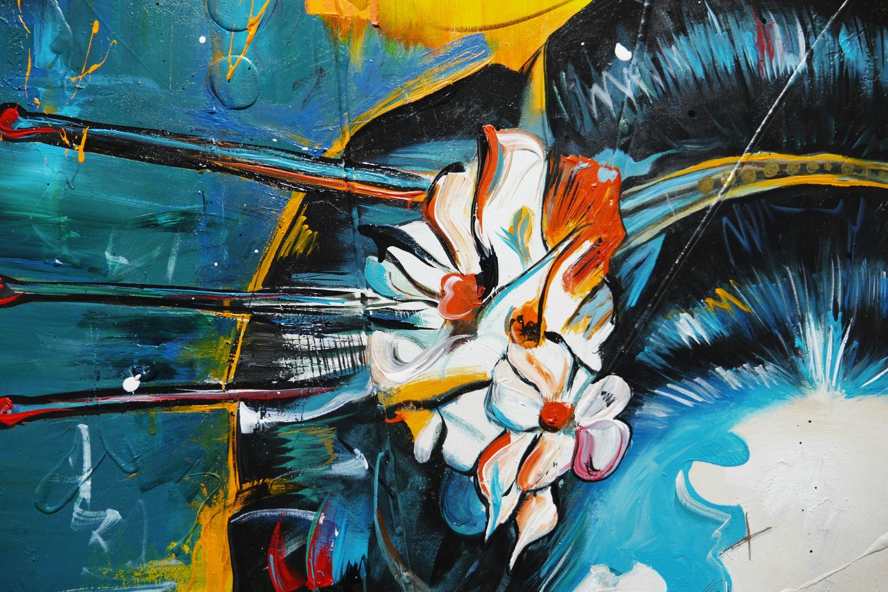 Bodu (Warrior Within) 120cm x 150cm FRAME INC Geisha Abstract Realism Textured Painting