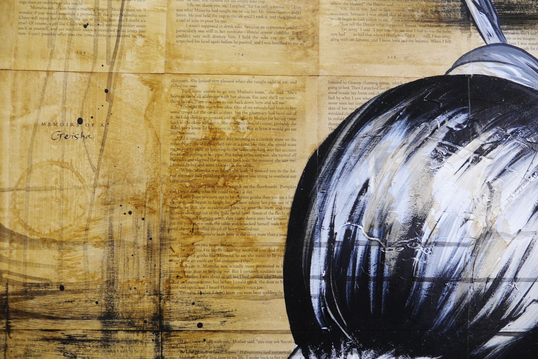 Geisha Study #9 100cm x 120cm Geisha Urban Pop Book Club Painting (SOLD)