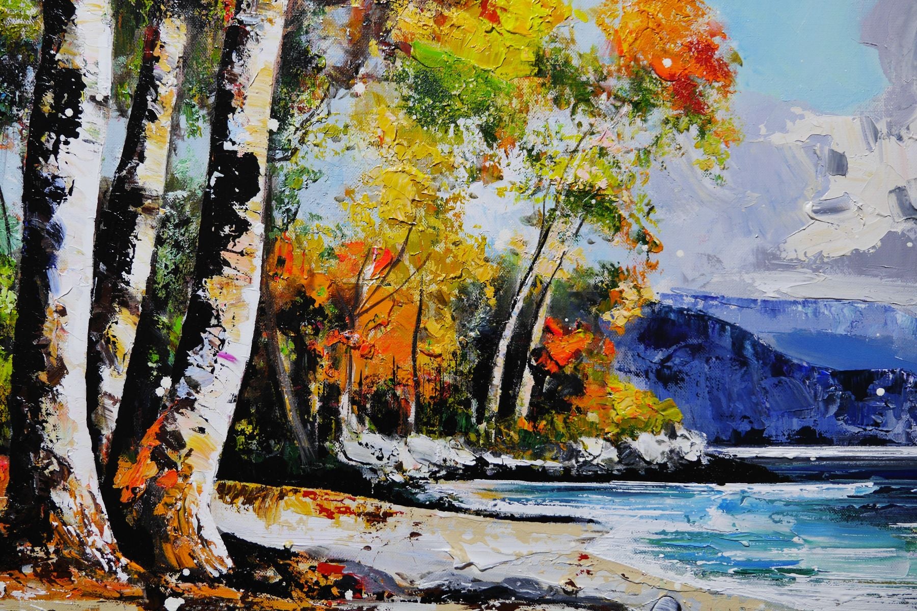 Paradise Beach 160cm x 100cm FRAME INC Australian Beach Landscape Abstract Realism Textured Painting