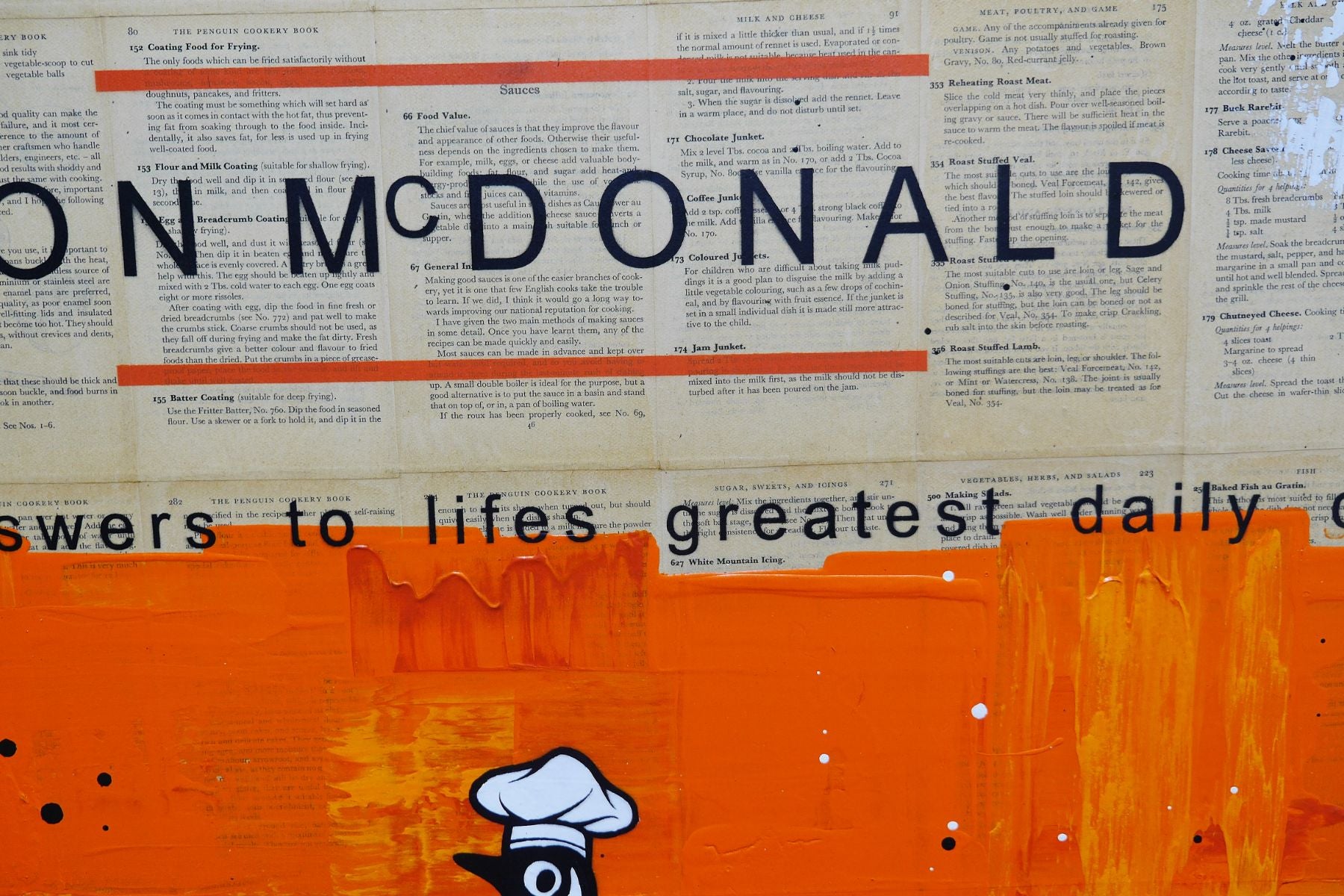 Dinner Time 140cm x 100cm Cooking Urban Pop Book Club Painting (SOLD)