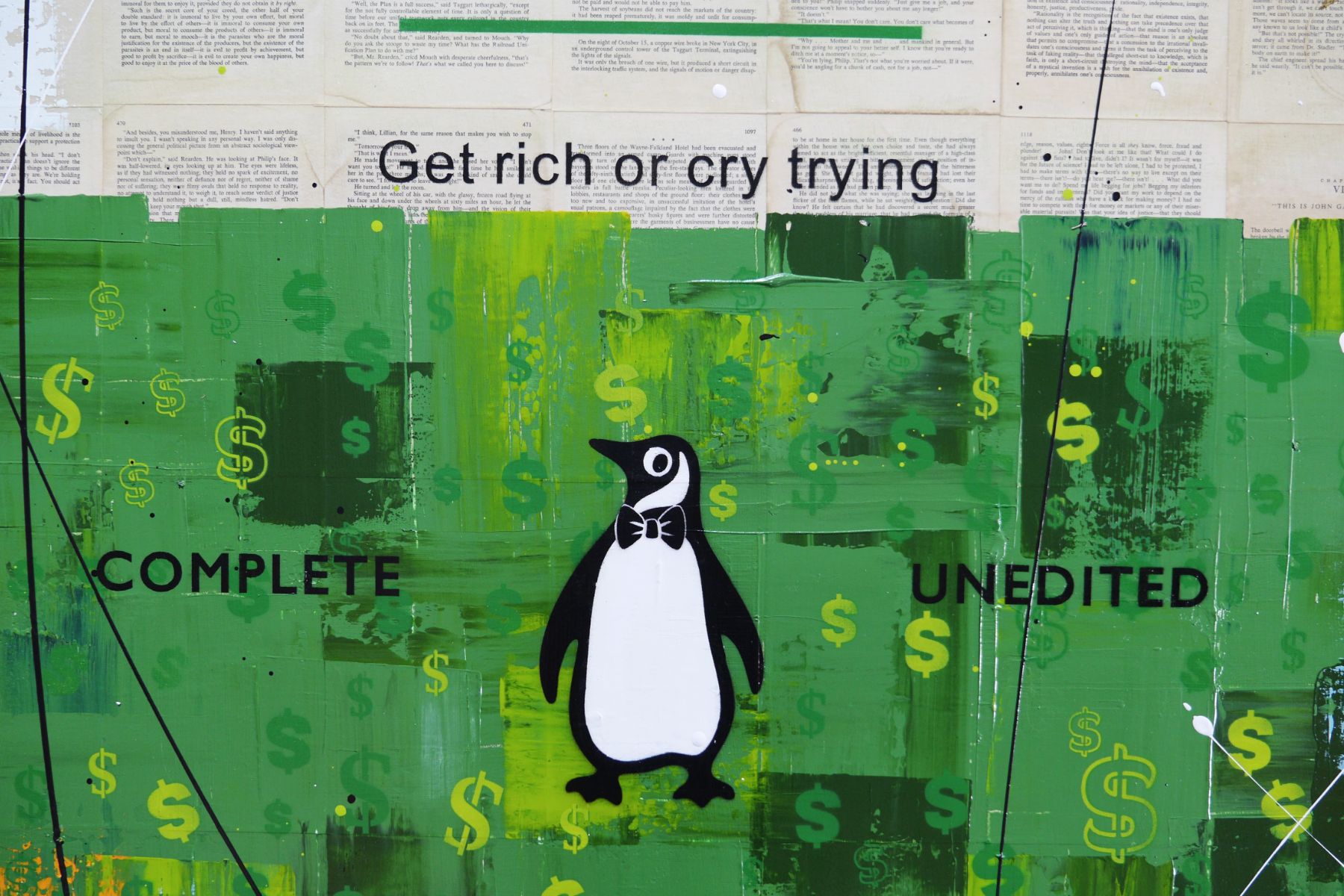 The Money Problem 140cm x 100cm Urban Pop Book Club Painting