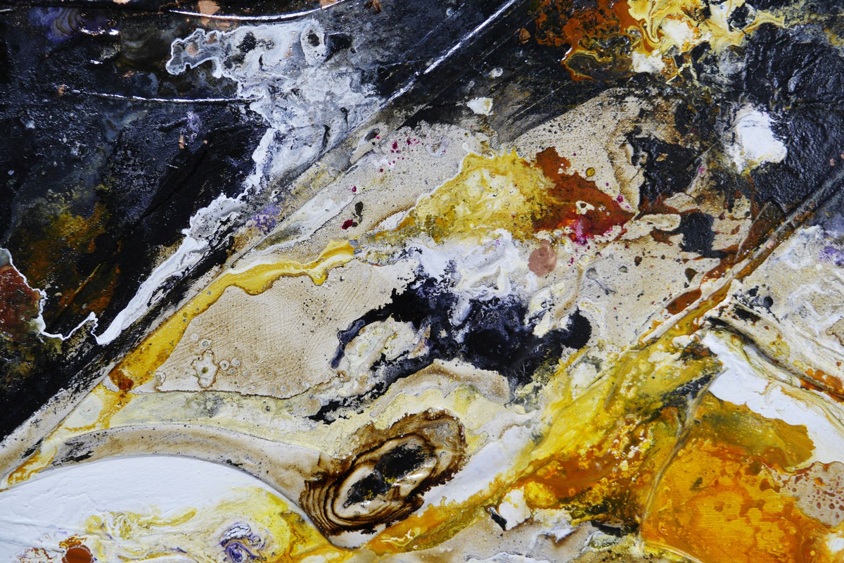 Witches Union 240cm x 100cm Brown Black Textured Abstract Painting