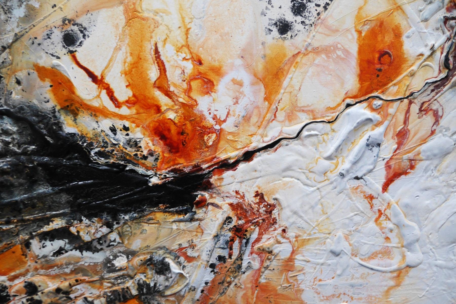 Rust and Slate 160cm x 100cm Rustic Textured Abstract Painting (SOLD)