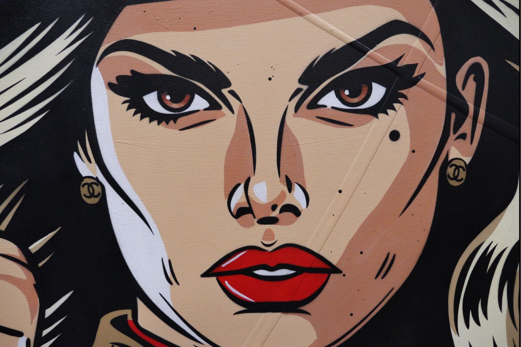 The Sheriff 190cm x 100cm Cowgirl Textured Classic Pop Art Painting (SOLD)
