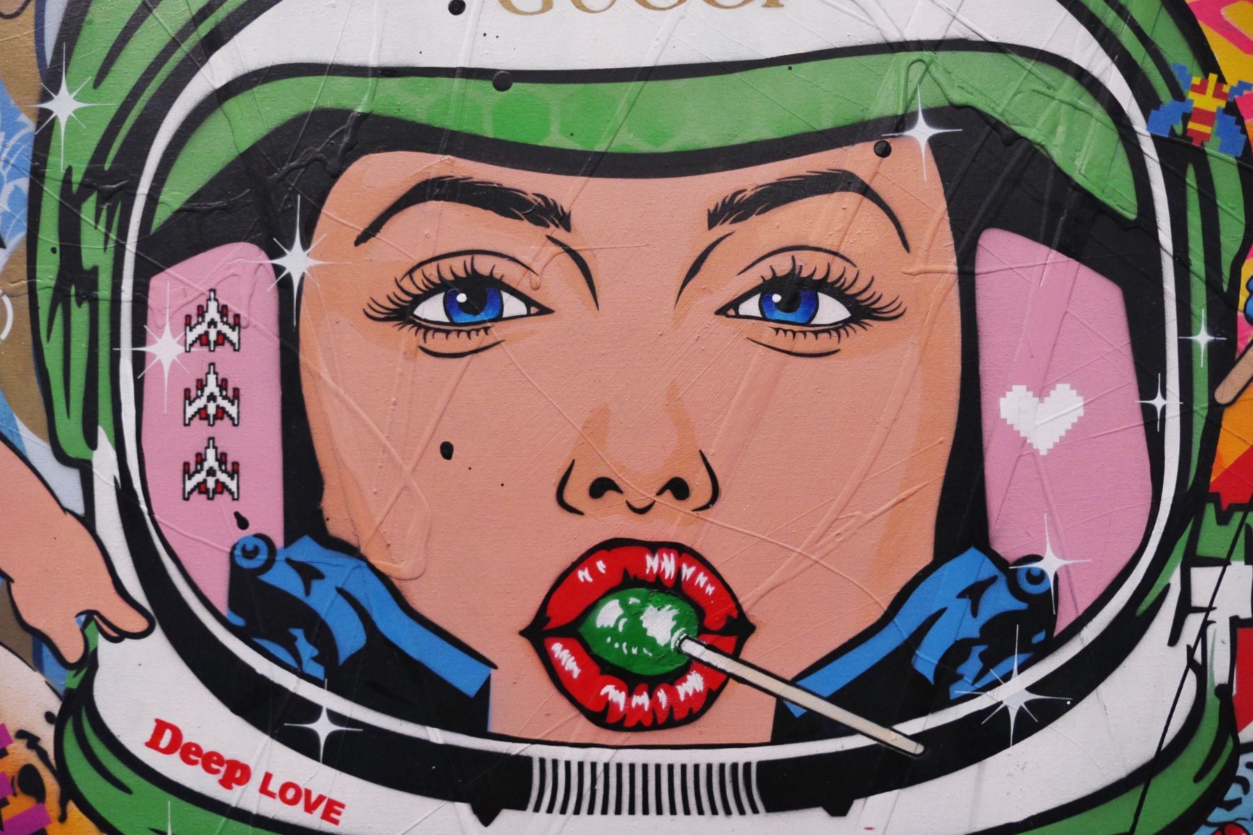 Stellar Cadet 120cm x 150cm Space Cadet Textured Urban Pop Art Painting (SOLD)