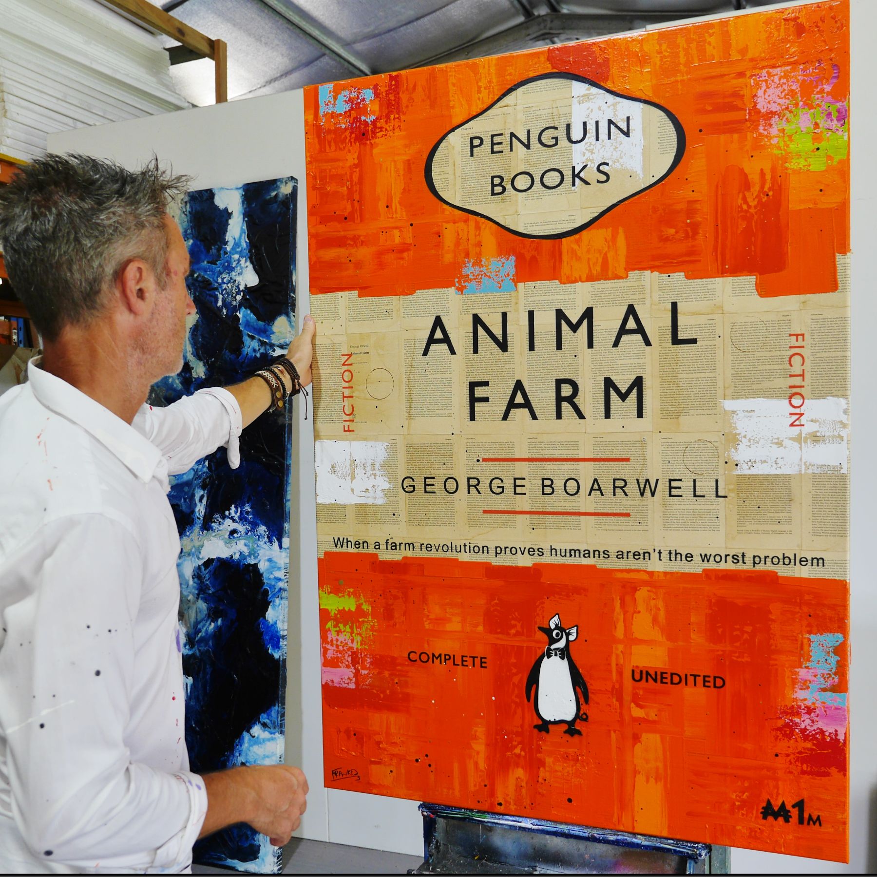 Farming 100cm x 140cm Urban Pop Book Club Painting (SOLD)