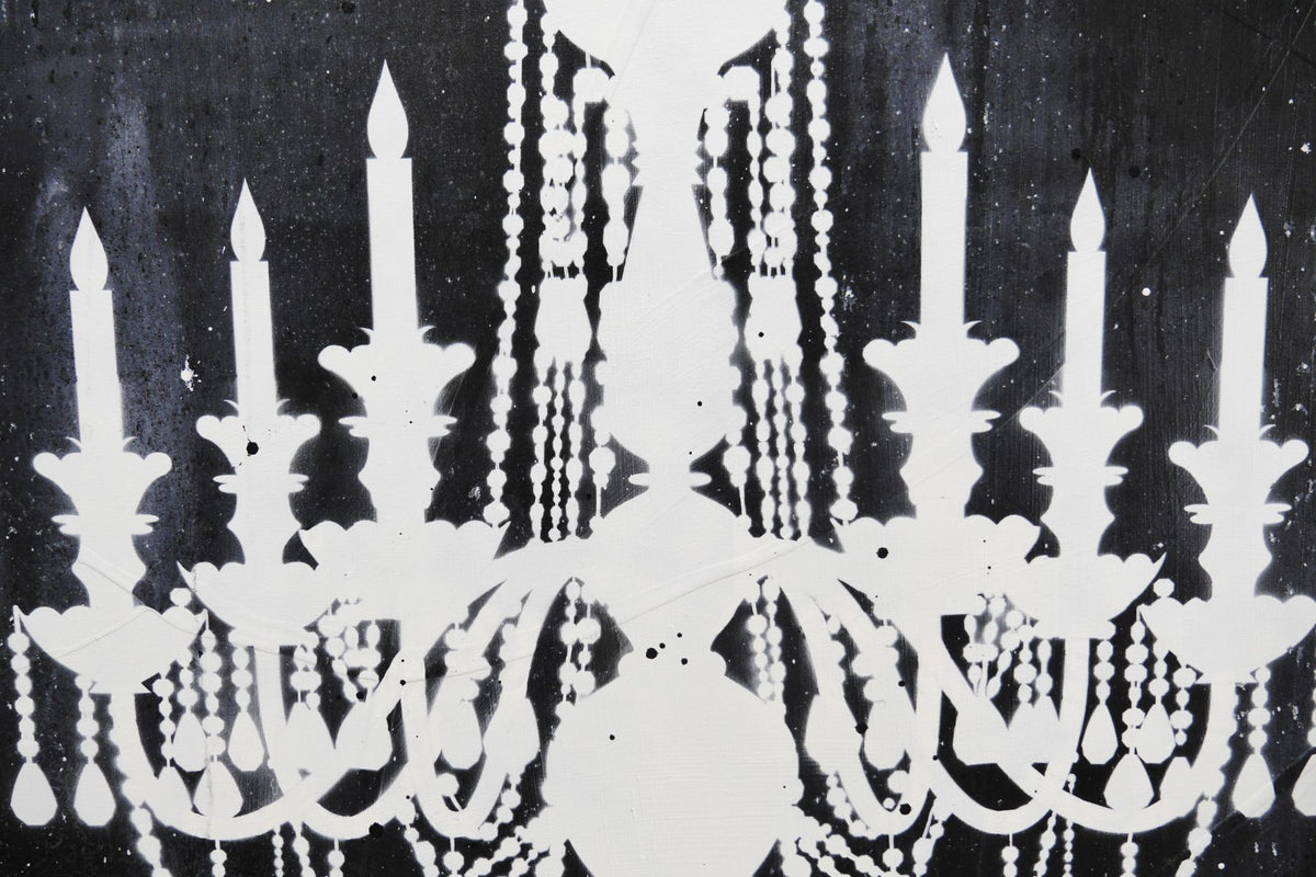 Raw Class XVI 140cm x 100cm Chandelier Textured Urban Pop Art Painting