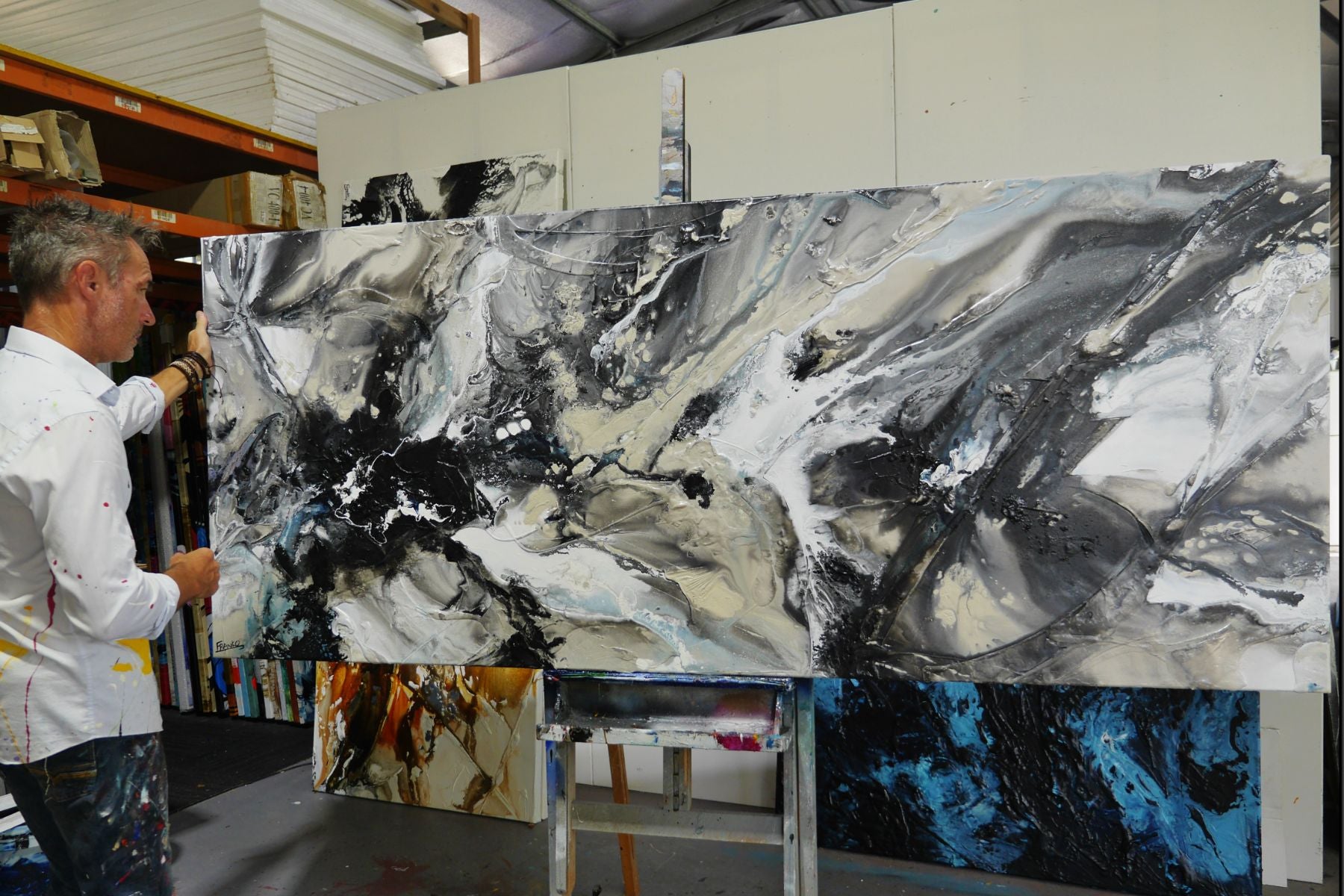 Emergence 240cm x 100cm Textured Abstract Painting (SOLD)