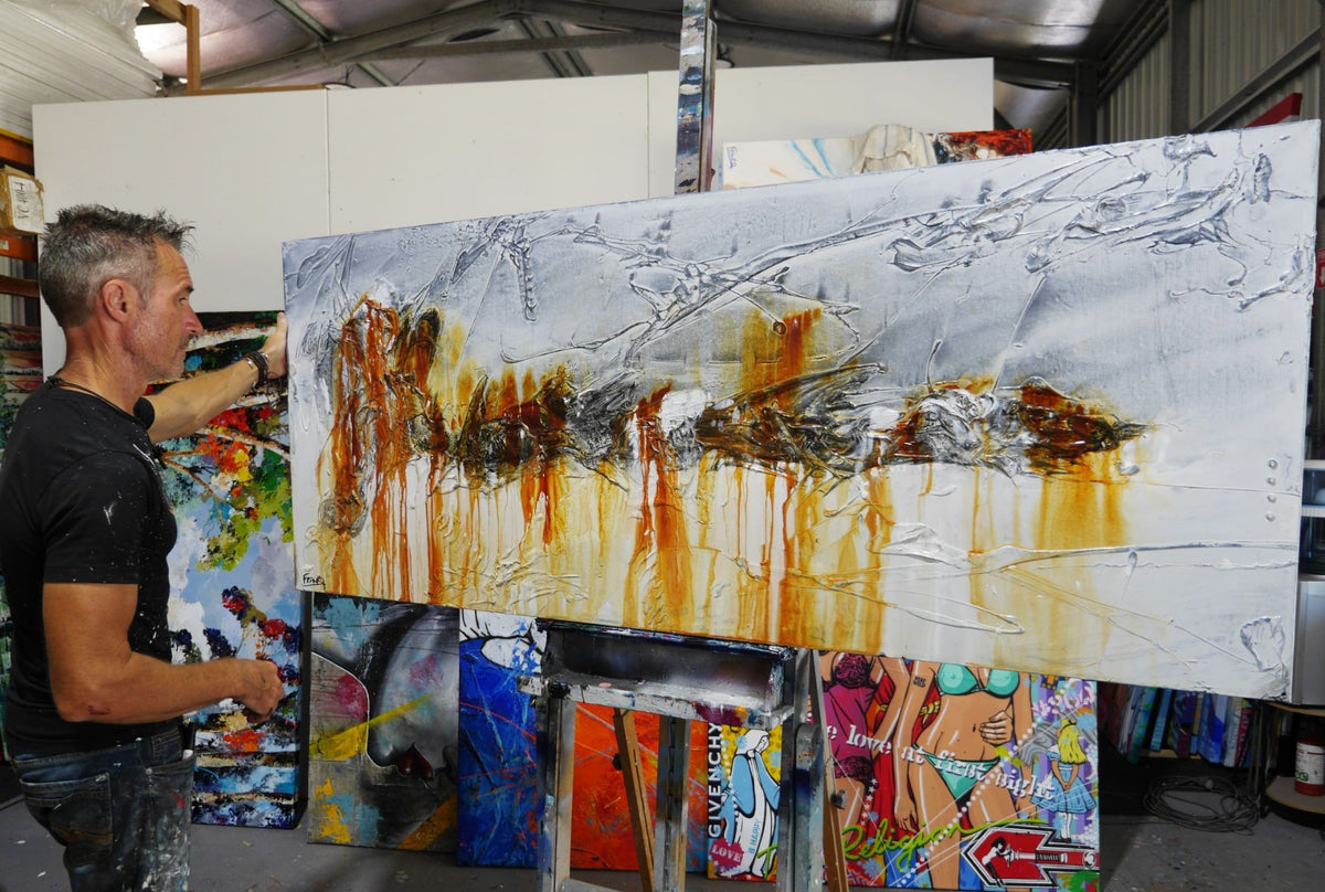 Rusted Raw 200cm x 80cm Textured Abstract Painting