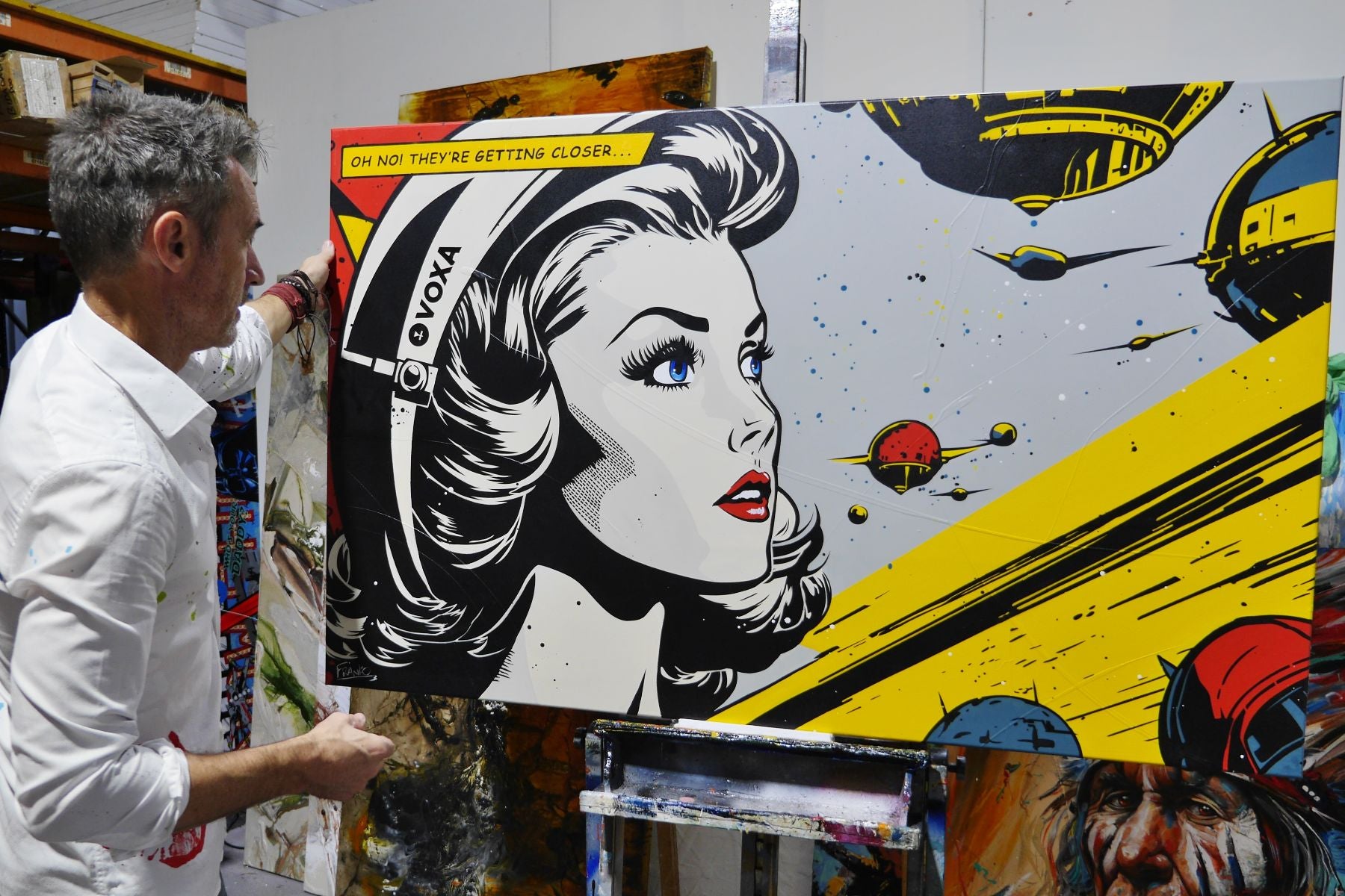 Getting Closer 160cm x 100cm Space Classic Pop Art Painting