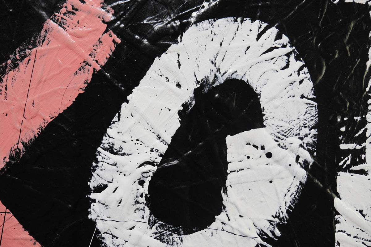 Pink Kisses 190cm x 100cm Textured Urban Pop Art Painting
