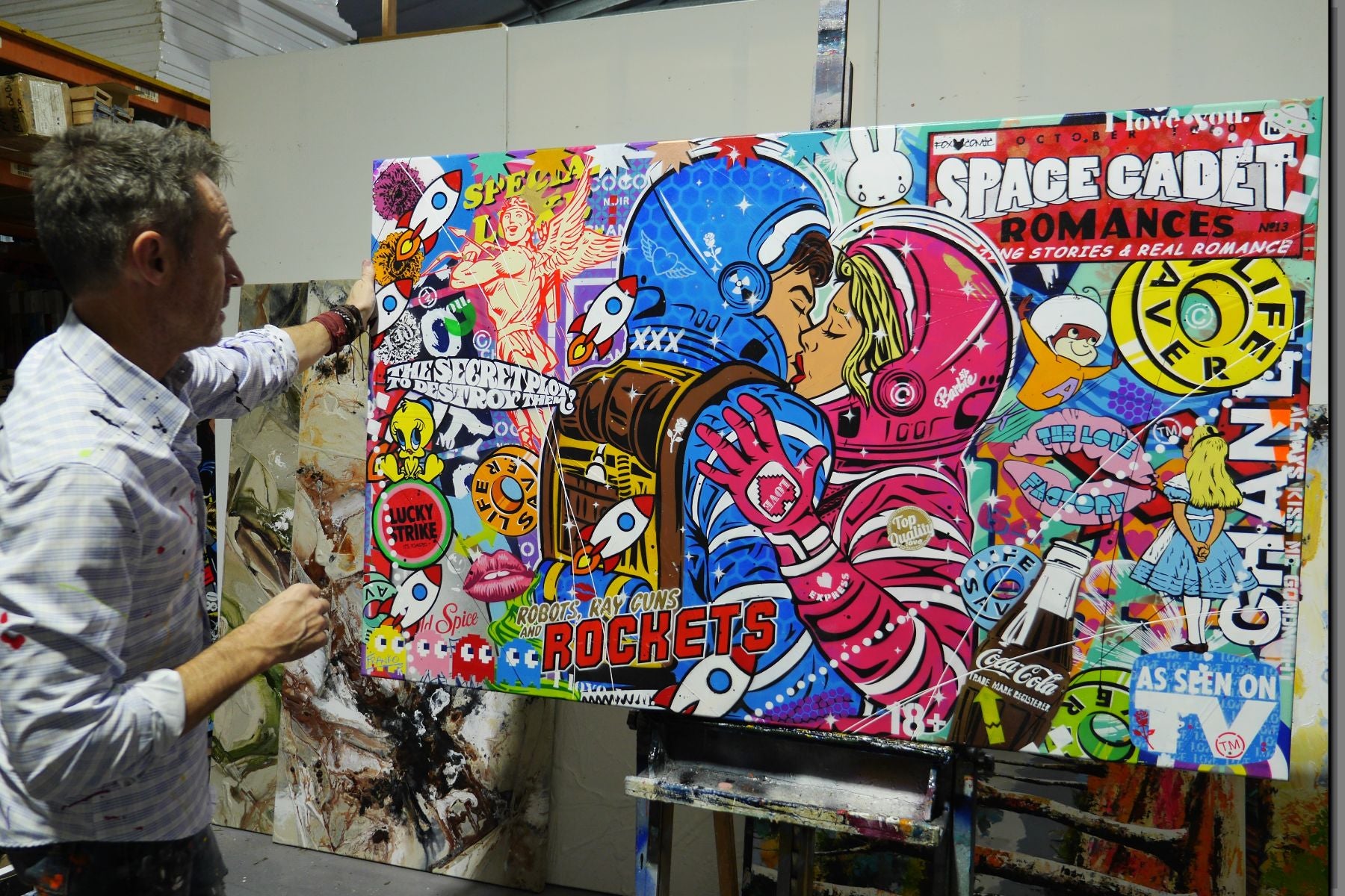 Love Express 160cm x 100cm Textured Urban Pop Art Painting