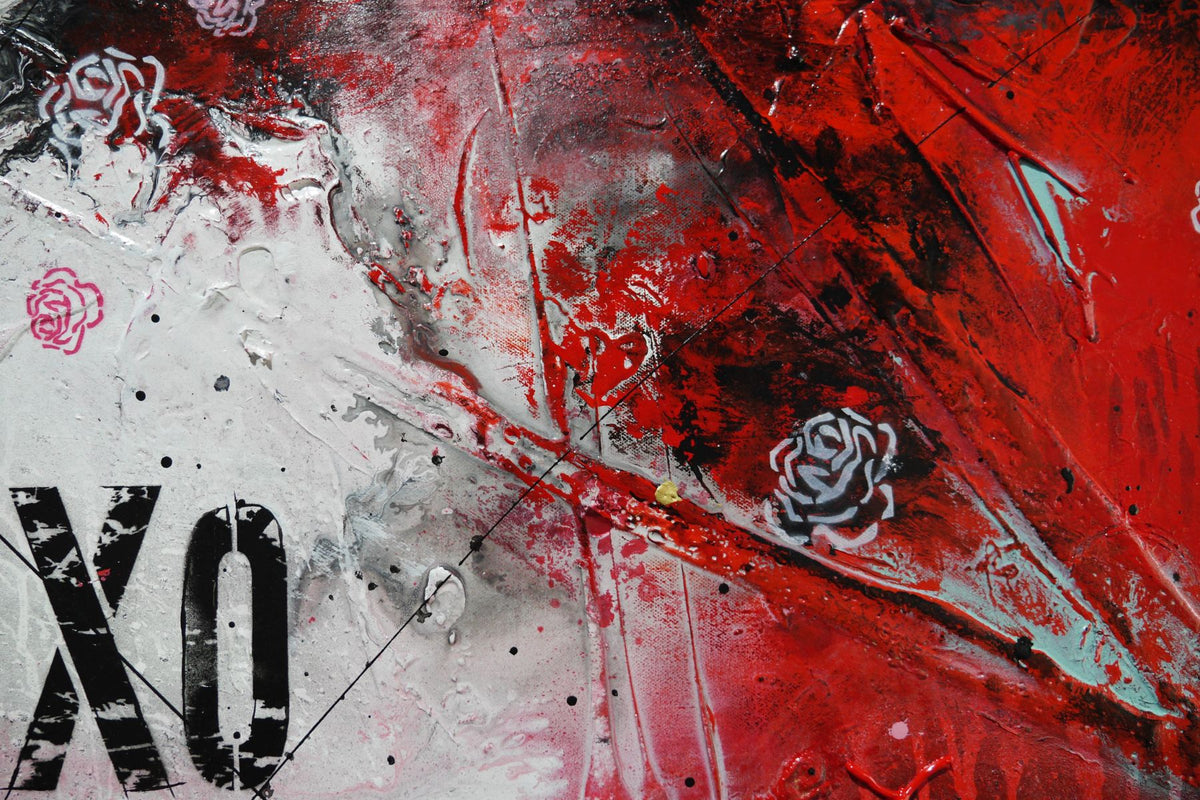 Velvet Kiss 200cm x 80cm Always Kiss Me Goodnight Urban Pop Art Abstract Painting