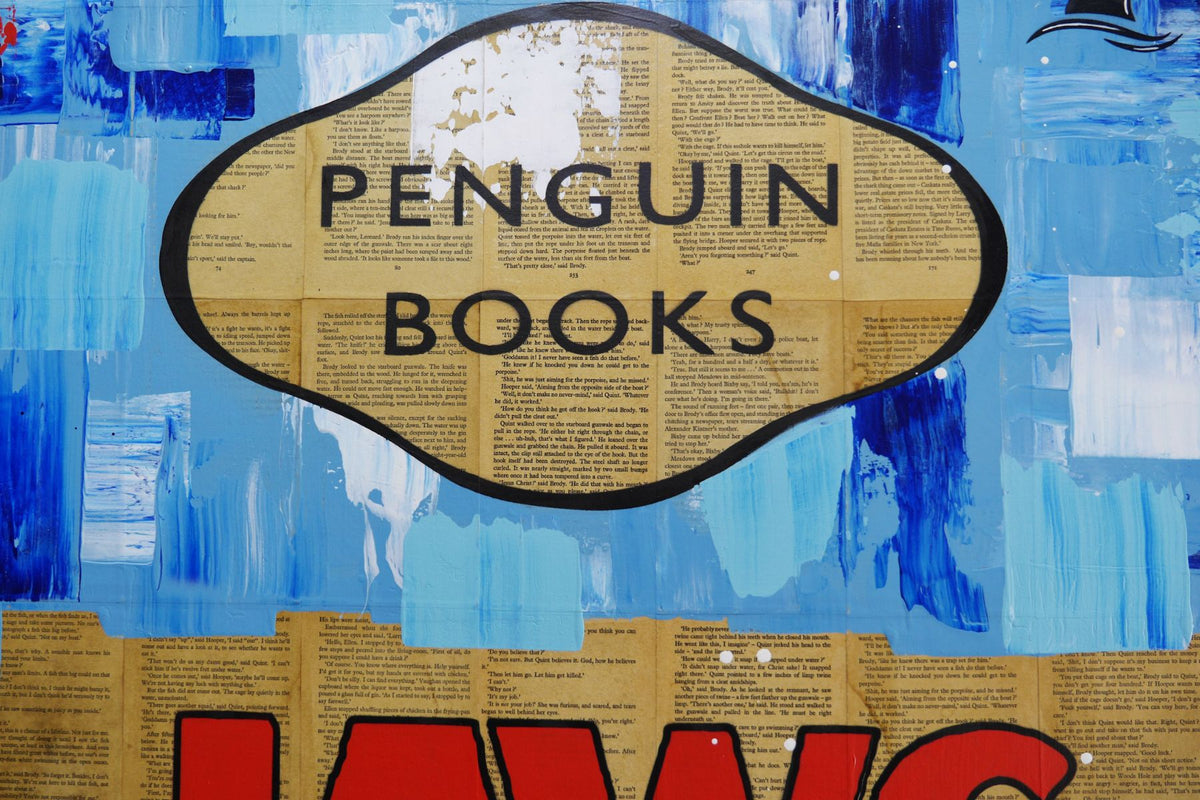 Sharks and Boats 140cm x 100cm Urban Pop Book Club Painting