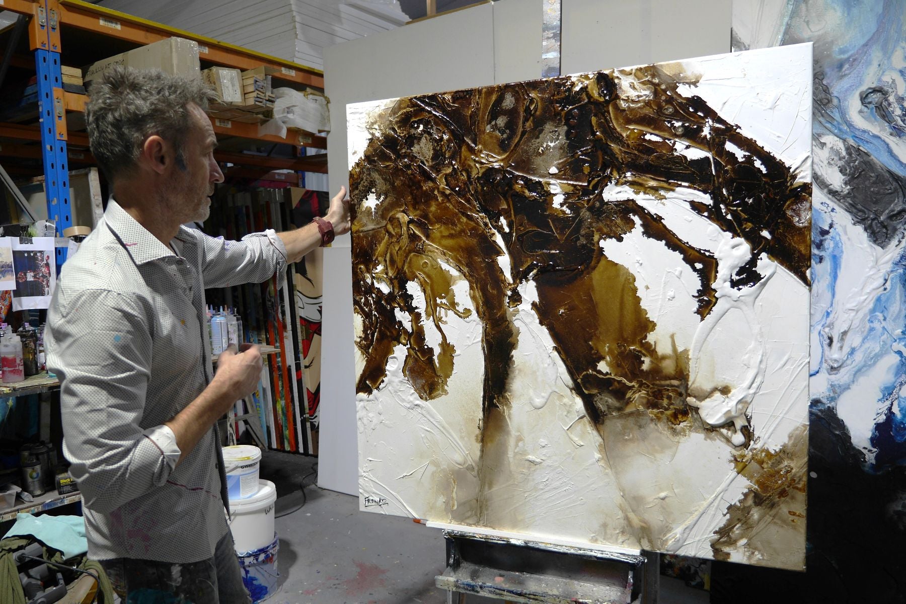 Rusted Honey 120cm x 120cm Textured Abstract Painting