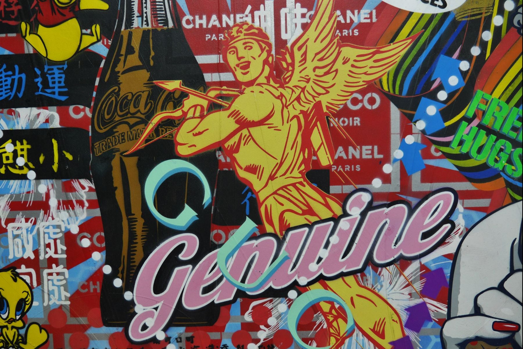 Genuine Love? 160cm x 100cm Textured Urban Pop Art Painting (SOLD)