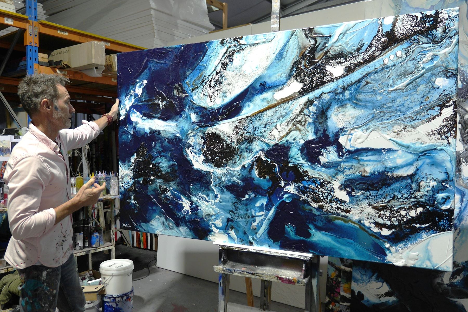 Cobalt Intuition 200cm x 120cm Textured Abstract Painting