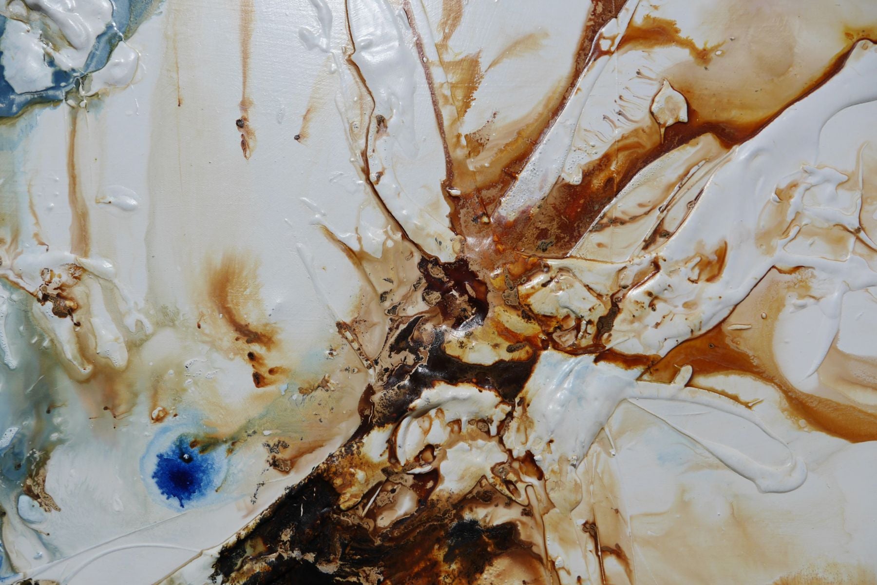 Midnight Echo 160cm x 100cm Blue Textured Abstract Painting