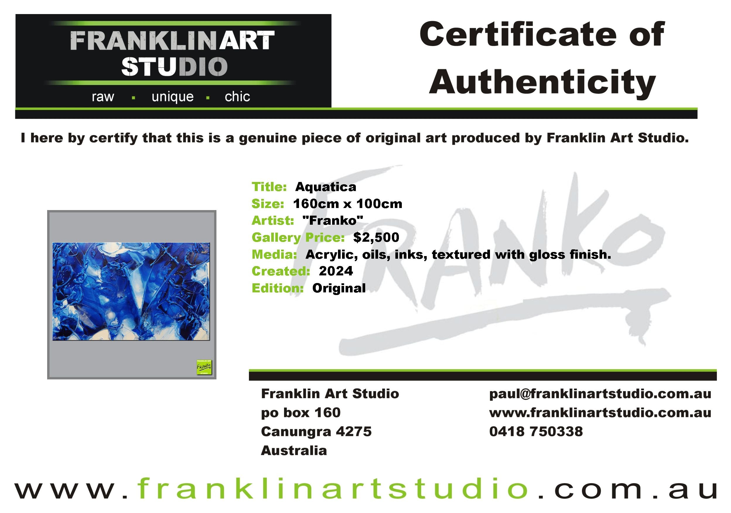 Aquatica 160cm x 100cm Blue White Textured Abstract Painting