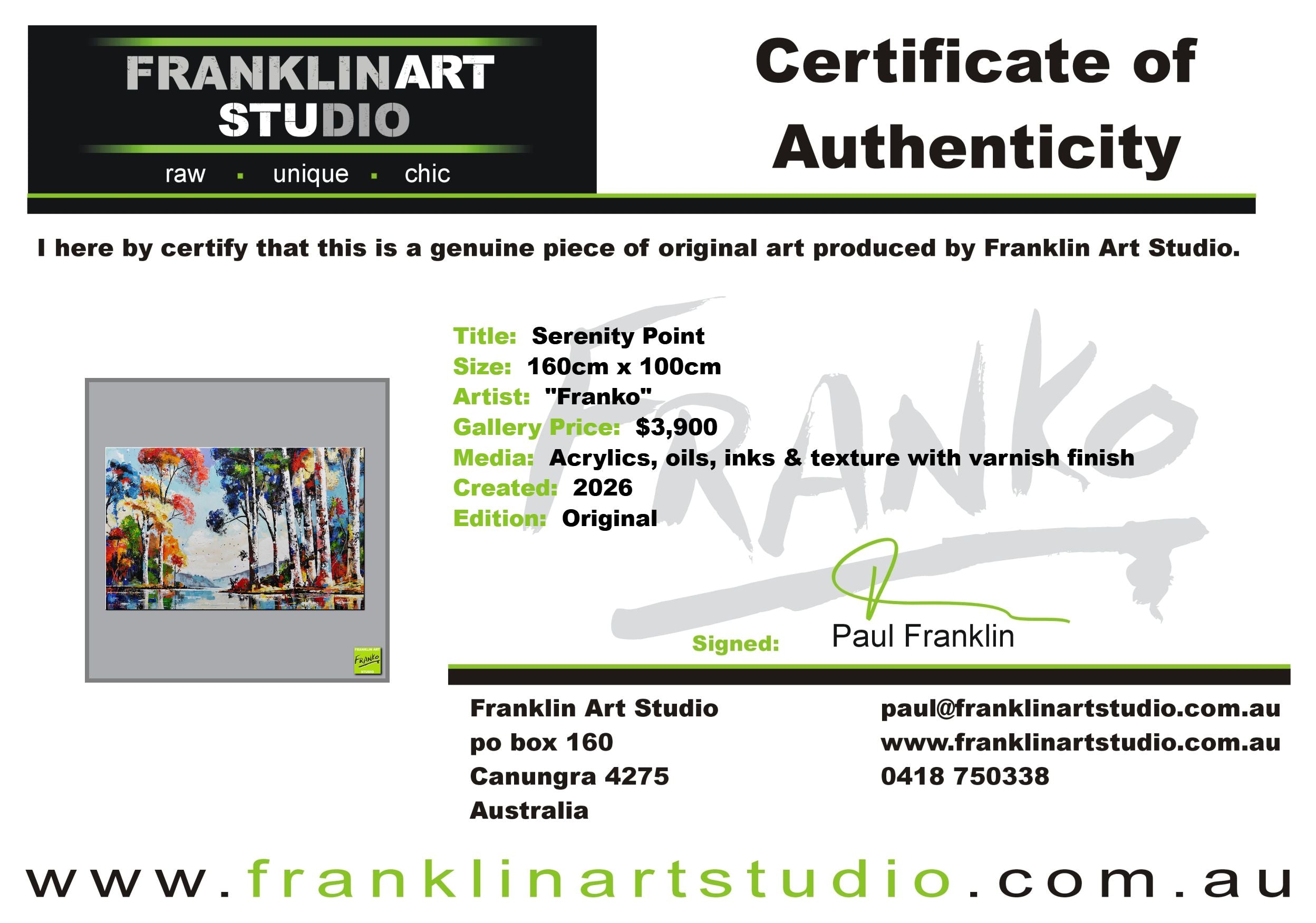 Serenity Point 160cm x 100cm FRAME INC Australian Landscape Abstract Realism Textured Painting