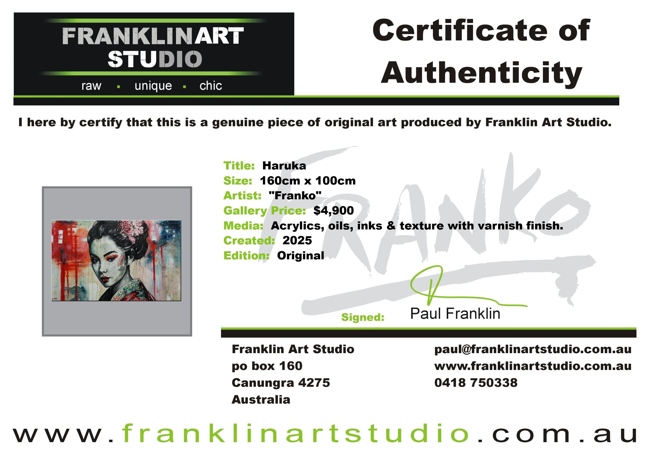 Haruka 160cm x 100cm FRAMED Abstract Realism Textured Painting (SOLD KERRY)